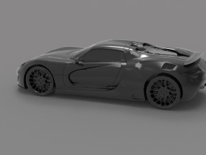 Car Porsche 918 type R READY TO PRINT MODEL 3D 打印模型