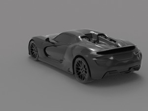 Car Porsche 918 type R READY TO PRINT MODEL 3D 打印模型
