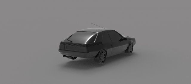 Car Renault Fuego READY TO PRINT MODEL 3D 프린트 모델 .c4d .max .obj .3ds .fbx .stl .blend 