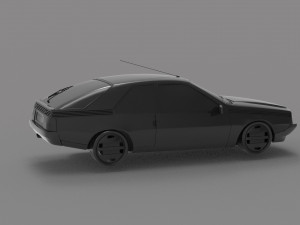 Car Renault Fuego READY TO PRINT MODEL 3D 프린트 모델