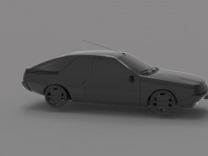 Car Renault Fuego READY TO PRINT MODEL 3D 프린트 모델