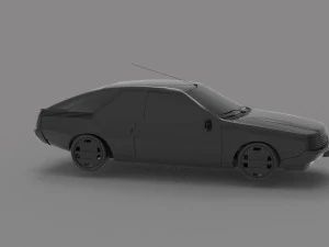 Car Renault Fuego READY TO PRINT MODEL 3D Print Model