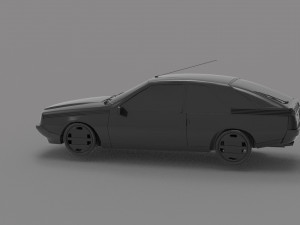 Car Renault Fuego READY TO PRINT MODEL 3D 프린트 모델
