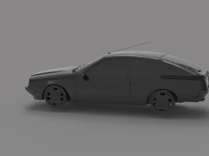 Car Renault Fuego READY TO PRINT MODEL 3D Print Model