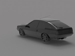 Car Renault Fuego READY TO PRINT MODEL 3D 프린트 모델