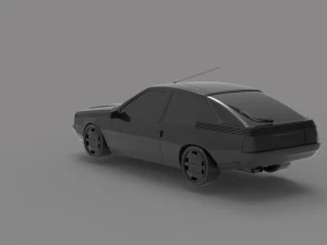 Car Renault Fuego READY TO PRINT MODEL 3D Print Model