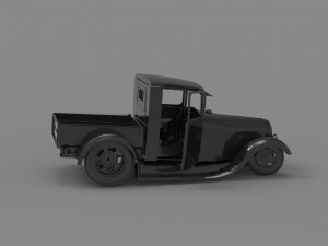 Hot Rod Truck READY TO PRINT MODEL Modèles 3D en vedette