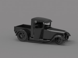 Hot Rod Truck READY TO PRINT MODEL Modèles 3D en vedette