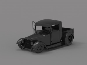 Hot Rod Truck READY TO PRINT MODEL Modèles 3D en vedette