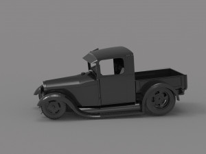 Hot Rod Truck READY TO PRINT MODEL Modèles 3D en vedette