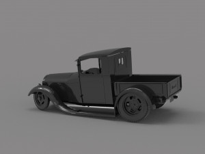 Hot Rod Truck READY TO PRINT MODEL Modèles 3D en vedette