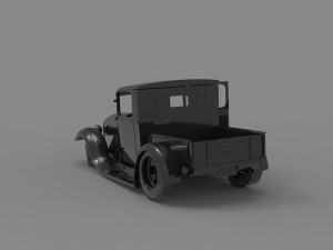 Hot Rod Truck READY TO PRINT MODEL Modèles 3D en vedette