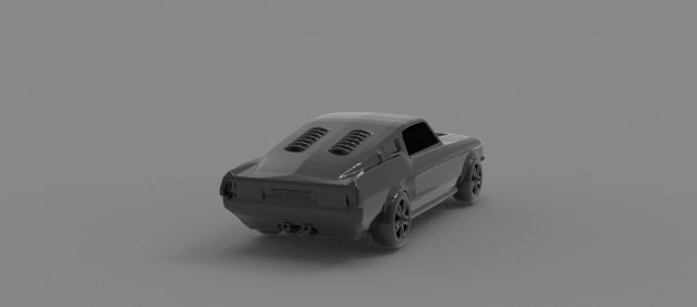 Mustang printable car READY TO PRINT MODEL Modèles 3D en vedette .c4d .max .obj .3ds .fbx .stl .blend 