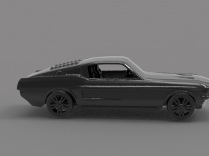Mustang printable car READY TO PRINT MODEL Modèles 3D en vedette