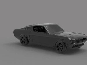 Mustang printable car READY TO PRINT MODEL 3D Print Model