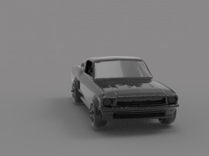 Mustang printable car READY TO PRINT MODEL Modèles 3D en vedette