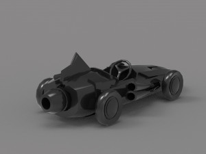 Old racing car READY TO PRINT MODEL 3Dプリントモデル