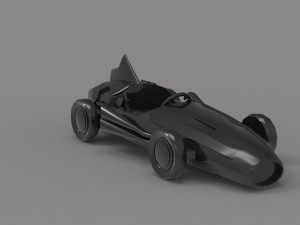 Old racing car READY TO PRINT MODEL 3Dプリントモデル