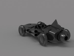 Old racing car READY TO PRINT MODEL 3Dプリントモデル