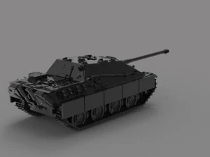 मॉडल प्रिंट करने के लिए तैयार टैंक 3D प्रिंट मॉडल