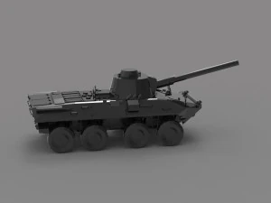 Tank 2C23 Nona READY TO PRINT MODEL 3D Print Model