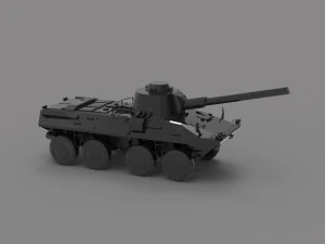 Tank 2C23 Nona READY TO PRINT MODEL 3D Print Model