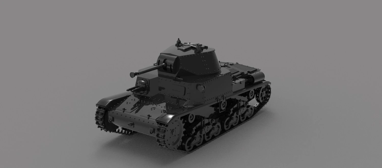 Tank M1542 READY TO PRINT MODEL 3D Print Model .c4d .max .obj .3ds .fbx .stl .blend 