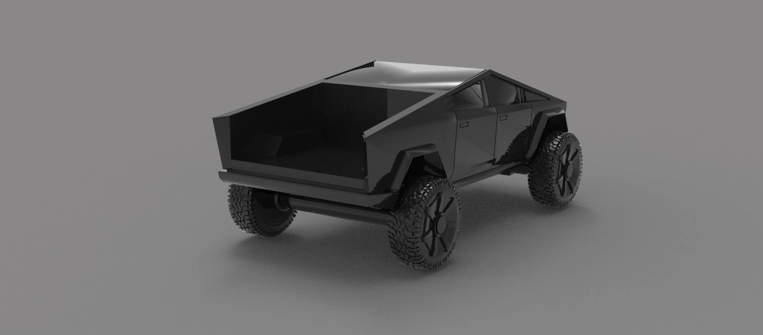 Tesla truck READY TO PRINT MODEL 3D Print Model .c4d .max .obj .3ds .fbx .stl .blend