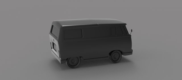 Volkswagen bus READY TO PRINT MODEL 3D प्रिंट मॉडल .c4d .max .obj .3ds .fbx .stl .blend