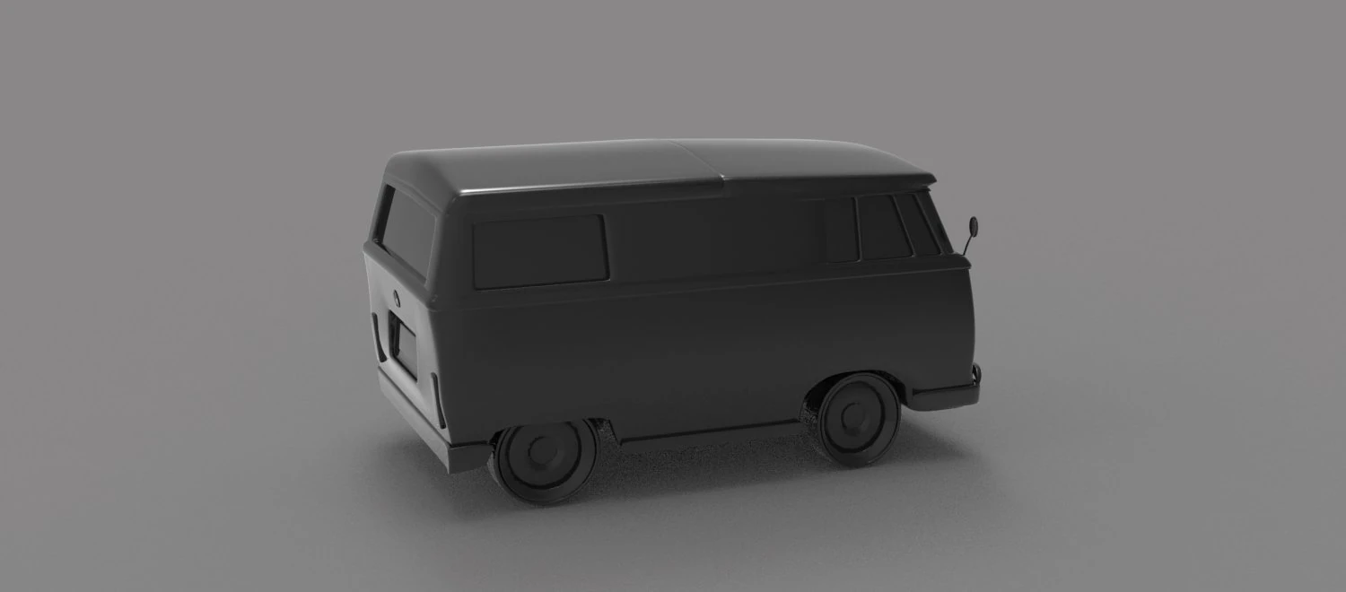 Volkswagen bus READY TO PRINT MODEL 3D Print Model .c4d .max .obj .3ds .fbx .stl .blend 