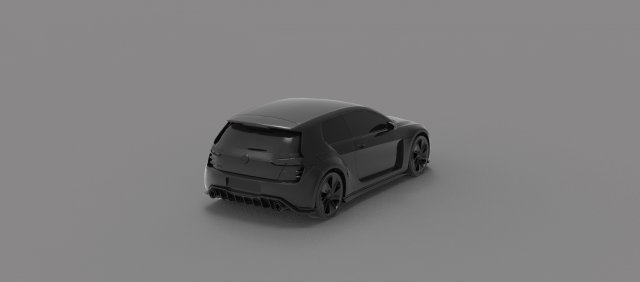 Volkswagen GTi Vision Car READY TO PRINT MODEL Modèles 3D en vedette .c4d .max .obj .3ds .fbx .stl .blend 