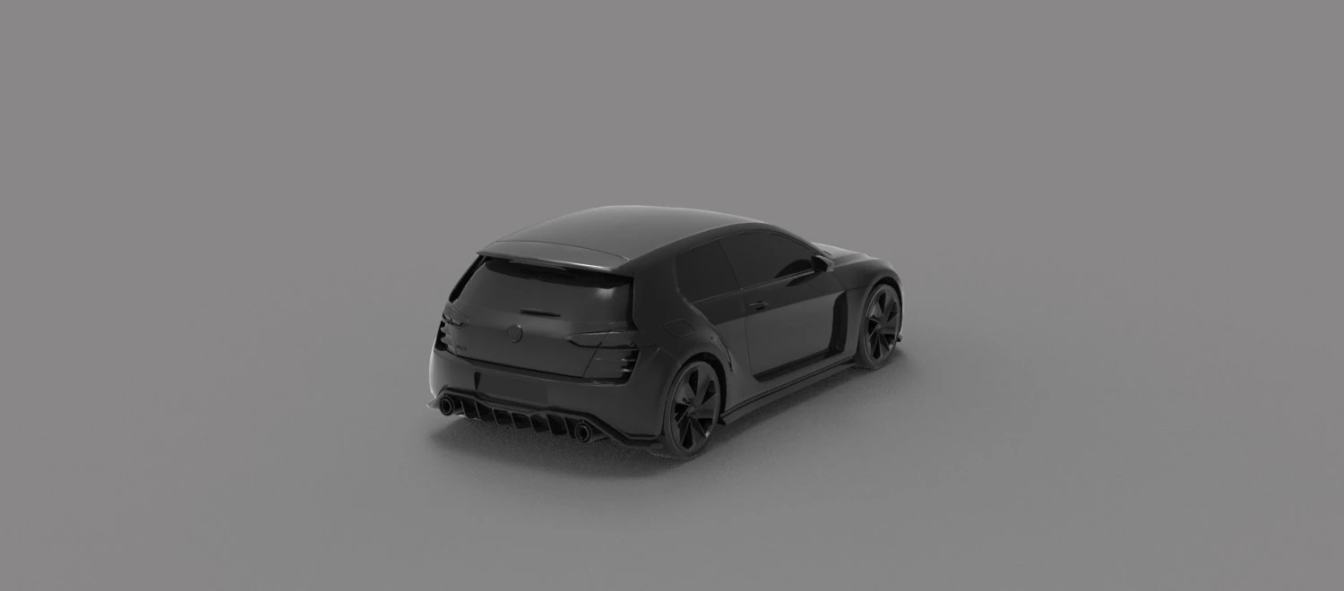 Volkswagen GTi Vision Car READY TO PRINT MODEL 3D Print Model .c4d .max .obj .3ds .fbx .stl .blend 