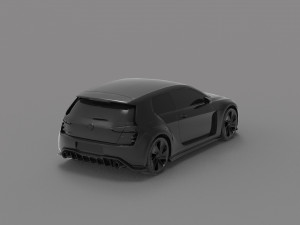 Volkswagen GTi Vision Car READY TO PRINT MODEL 3D Print Model