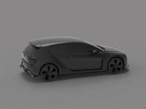 Volkswagen GTi Vision Car READY TO PRINT MODEL 3D Print Model