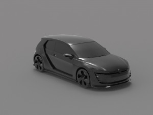 Volkswagen GTi Vision Car READY TO PRINT MODEL Modèles 3D en vedette