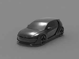 Volkswagen GTi Vision Car READY TO PRINT MODEL Modèles 3D en vedette
