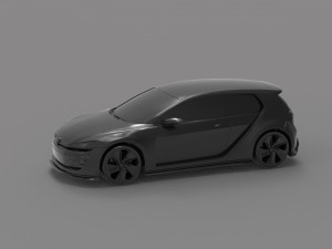 Volkswagen GTi Vision Car READY TO PRINT MODEL Modèles 3D en vedette