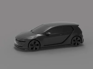 Volkswagen GTi Vision Car READY TO PRINT MODEL 3D Print Model