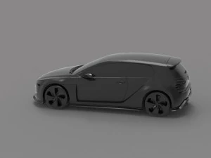 Volkswagen GTi Vision Car READY TO PRINT MODEL 3D Print Model