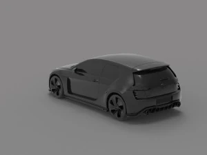 Volkswagen GTi Vision Car READY TO PRINT MODEL 3D Print Model