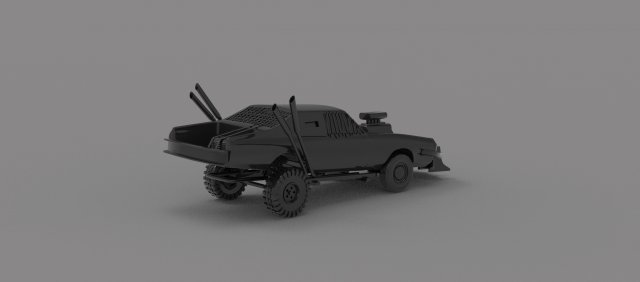 Wasteland vehicle Car READY TO PRINT MODEL 3D Print Model .c4d .max .obj .3ds .fbx .stl .blend 