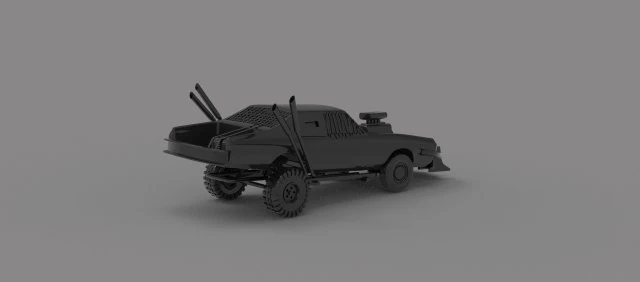 बंजर भूमि वाहन कार मॉडल प्रिंट करने के लिए तैयार 3D प्रिंट मॉडल .c4d .max .obj .3ds .fbx .stl .blend 