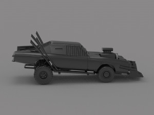 Wasteland vehicle Car READY TO PRINT MODEL 3D Print Model
