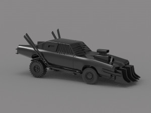 Wasteland vehicle Car READY TO PRINT MODEL 3D Print Model