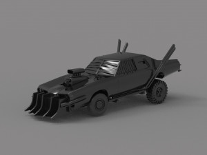 Wasteland vehicle Car READY TO PRINT MODEL 3D Print Model