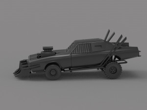 Wasteland vehicle Car READY TO PRINT MODEL 3D Print Model