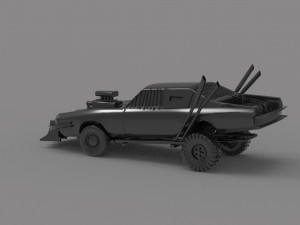 Wasteland vehicle Car READY TO PRINT MODEL 3D Print Model