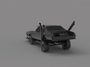 Wasteland vehicle Car READY TO PRINT MODEL 3D Print Model