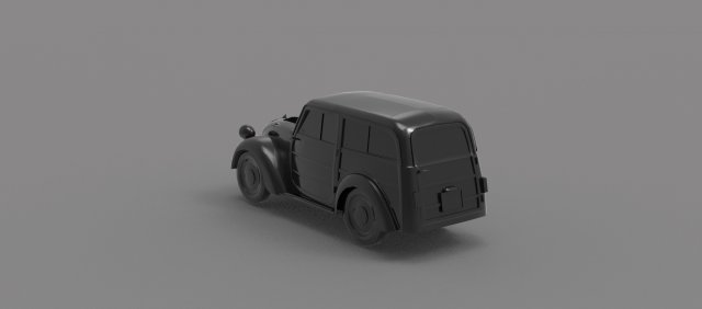 Fiat Topolino - old car READY TO PRINT MODEL Modello di stampa 3D .c4d .max .obj .3ds .fbx .stl .blend 