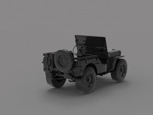 Willys MB Jeep Forza Horizon Car READY TO PRINT MODEL Modelo de Impressão 3D
